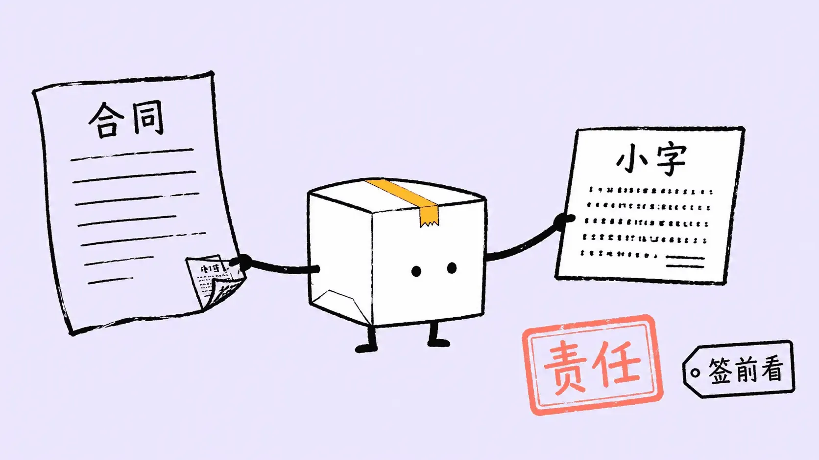 合同小字